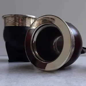 Mate Imperial Premium cuero pulido negro con interior de acero