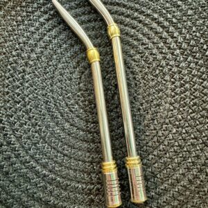 Bombilla curva de Acero con tambor desarmable con rosca de Bronce