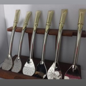 Bombillón Uruguayo de alpaca y bronce Pico de Rey