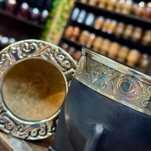 Imperial Premium Doble cuero Virola tallada lacrada en alpaca