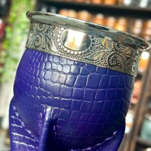Imperial Premium de calabaza cuero crocco costura Uruguaya Violeta, Virola y Fleje de Alpaca pura