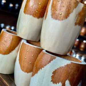 Mate Ranchero de Algarrobo en tono Blanco