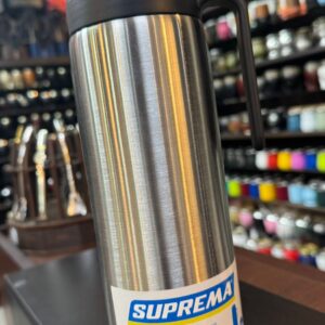 Termo Media manija 1Litro en acero inoxidable, con pico matero.