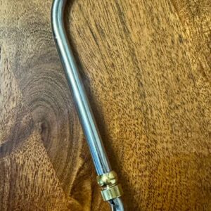 Bombilla curva de acero inoxidable con pala desarmable 18.5x7 pala 3cm