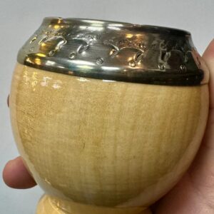 Mate Torpedo de Lapacho, Virola de alpaca cincelada