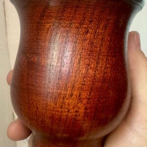 Mate Camionero de algarrobo borravino con virola de acero