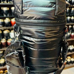 Mochila Morral Matera Negra metalizada Marwal con juego yerbero azucarero