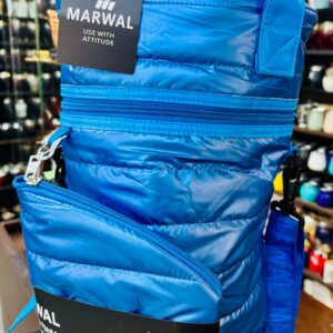 Mochila Morral Matera Turqueza metalizada Marwal con juego yerbero azucarero.