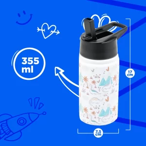 Botella Térmica Infantil Ozz 355ml Dinosaurio