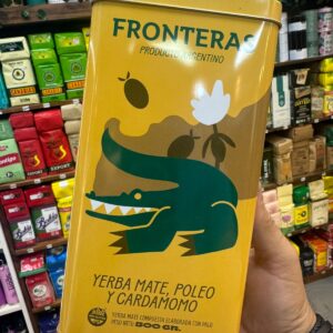 Yerba Mate Fronteras Poleo y Cardamomo lata Yerbera 500gr