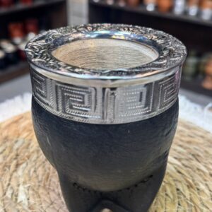 Mate Imperial de calabaza, virola de acero cincelada.