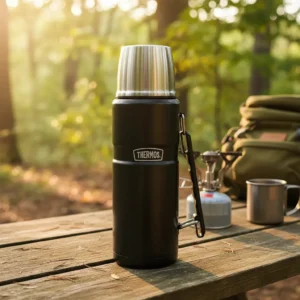 Termo de alta eficiencia con pico cebador Thermos 1,2L en Color Negro