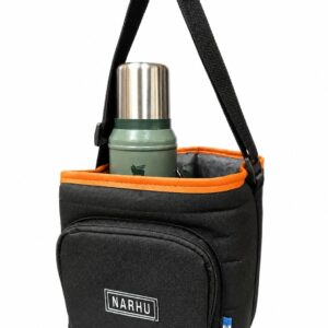 Canasta matera de cordura con manija regulable y sujeta termo
