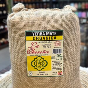Yerba Organica La Obereña 1kg Arpillera, molienda seleccionada premium